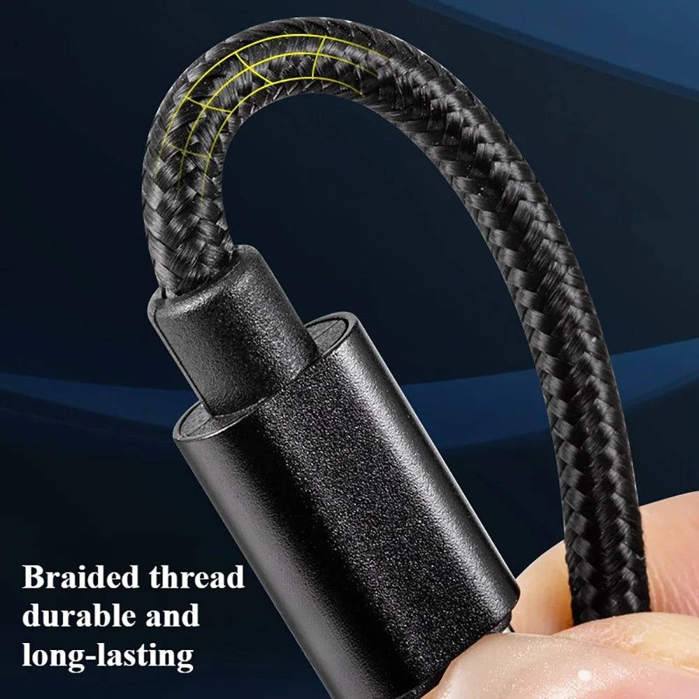 66W USB-C to USB-C Fast Charging Nylon Cable 1M 2M 3M