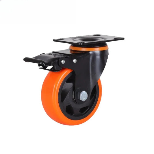 3–5" PVC Swivel Plate Caster Wheels with A/B Lock | Non-Marking Swivel Caster Wheels Oasis Select 3 inch