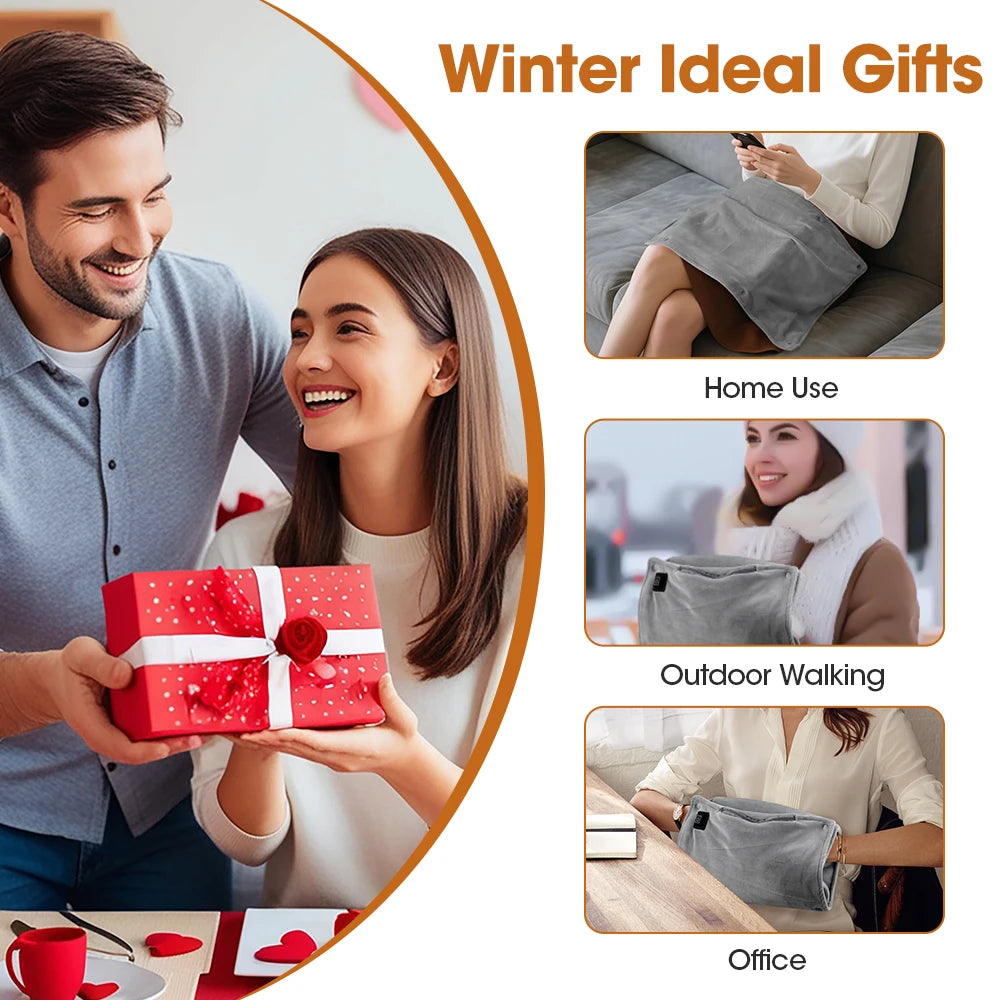 Electric Hand Warmer Portable Ultra-Soft Heating Pad Office/Travel Energy Saving USB Charging Home Graphene Abdomen Warming Pad Peaceful Pleasures Health and Wellness