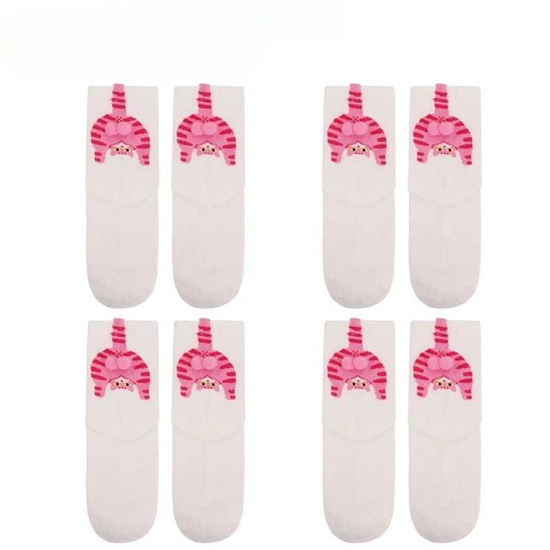 3D Cat Butt Cartoon Socks – Funny Novelty Cotton Mid Socks
