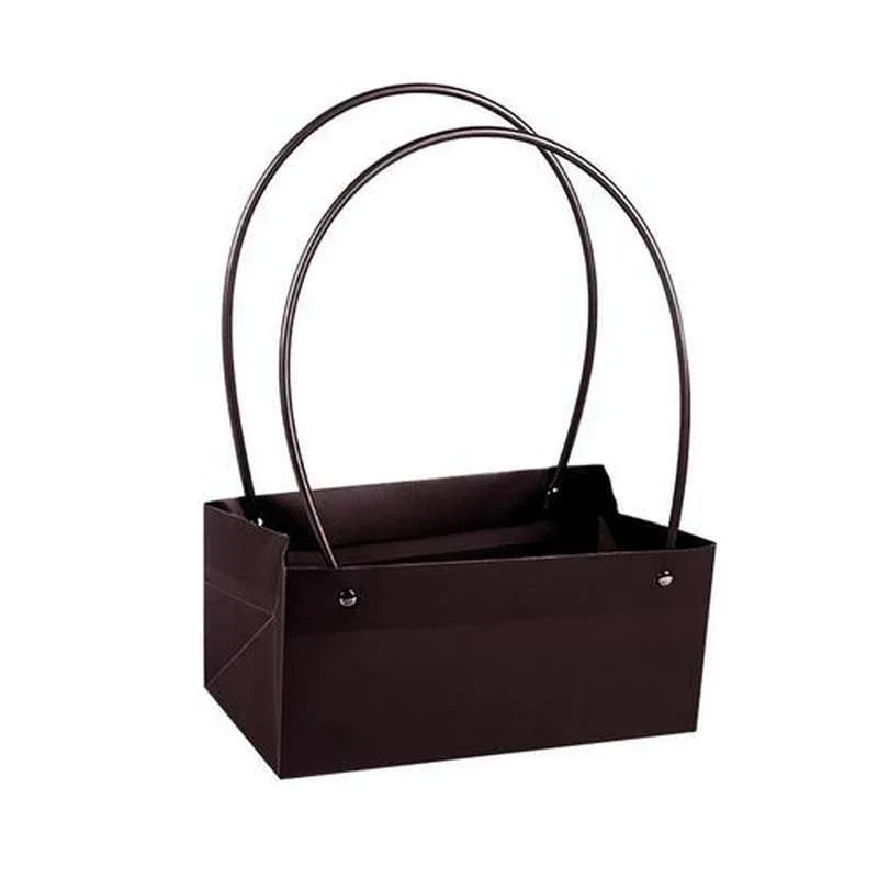 Flower Paper Box Bucket PVC Florist Packaging 22x11x10cm Wrapping
