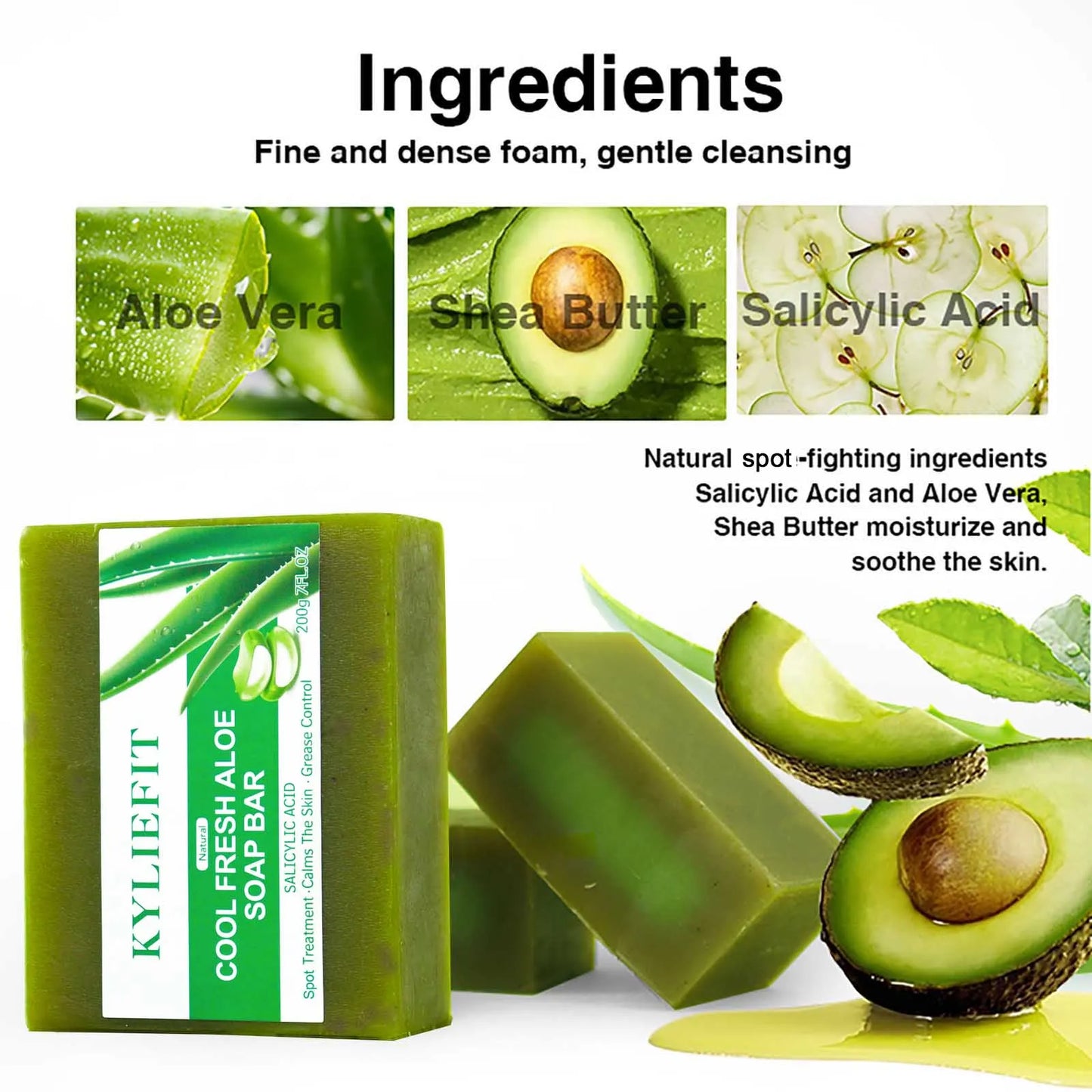 AILKE Aloe Brightening Soap Bar | Dark Spot & Oil Control 200g