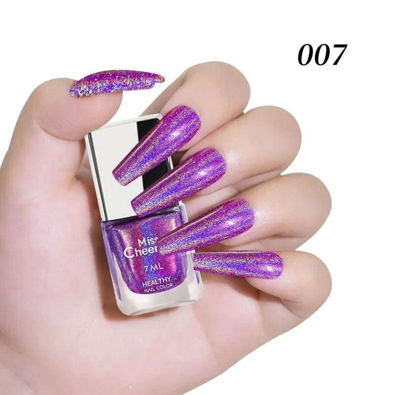 Holographic Nail Polish 7ml – Multichrome Rainbow Glitter Lacquer