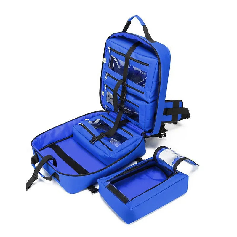 1200D Tear Resistant Fire Control Rescue First Aid Kits Outdoor Waterproof Storage Backpack Knapsack Travel Camping Bag Peaceful Pleasures Health and Wellness