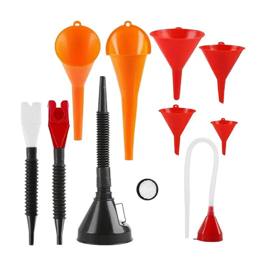 Car Funnel Gasoline Oil Fuel Filling Tools Long Stem Flexible Anti-splash Plastic Oil Funnel Motorcycle Refueling Tools Peaceful Pleasures Health and Wellness
