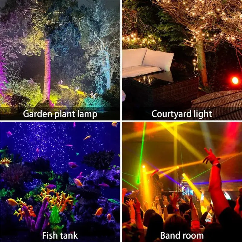 A36T-2X Solar Pond Spotlights, LED Solar Underwater Lights With Dual Head Waterproof Submarine Landscape Spotlight Lighting C Peaceful Pleasures Health and Wellness