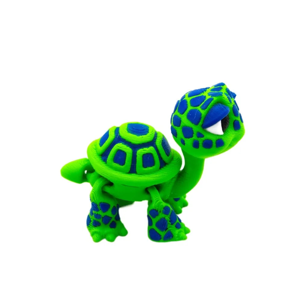 3D Printed Turtle Figurine | Articulated Joints Desktop Decor