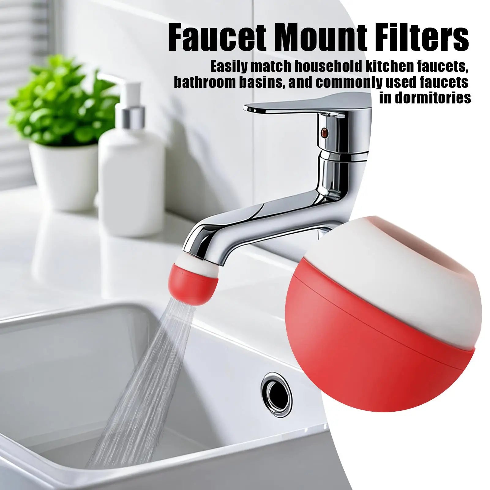Faucet Water Filter with Activated Carbon Tap Mounted Purifier for Reducing Chlorine Heavy Metals Odors & Impurities Peaceful Pleasures Health and Wellness