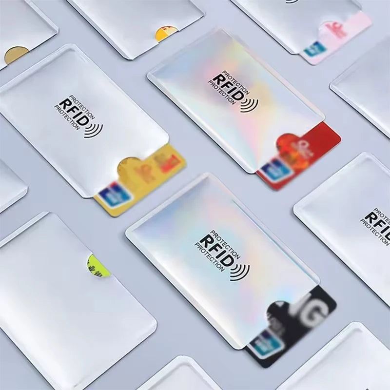 Thickened Aluminum Foil Bank Card Anti-theft Swipe Sleeve /RFID Anti-degaussing ID Card Anti-reading Card Sleeve Peaceful Pleasures Health and Wellness