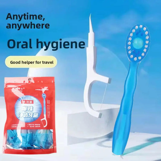 10Pcs Disposable Burst Bead Toothbrush Travel Set Peaceful Pleasures Health and Wellness