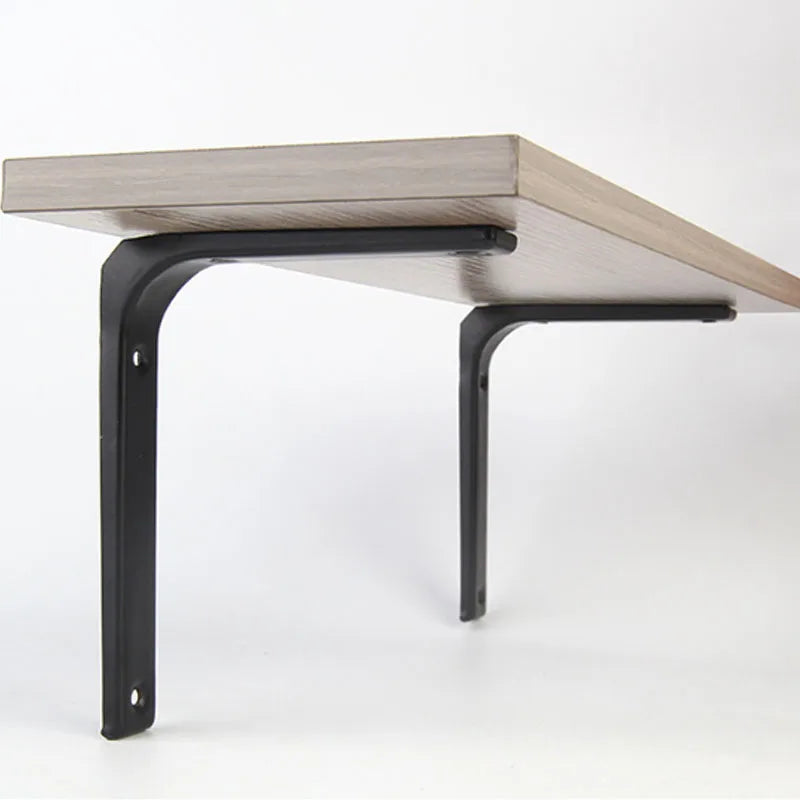 Heavy-Duty Floating Shelf Brackets | Black & White Steel