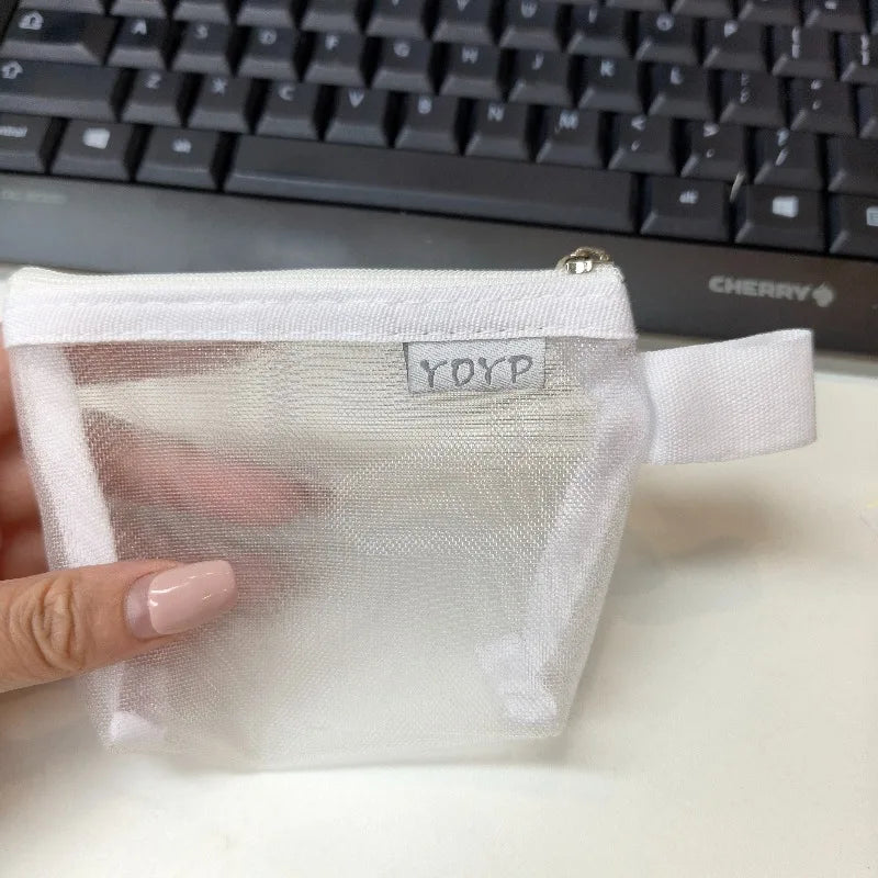 Transparent Zipper Pouch Travel Organizer | Coin & Card Bag