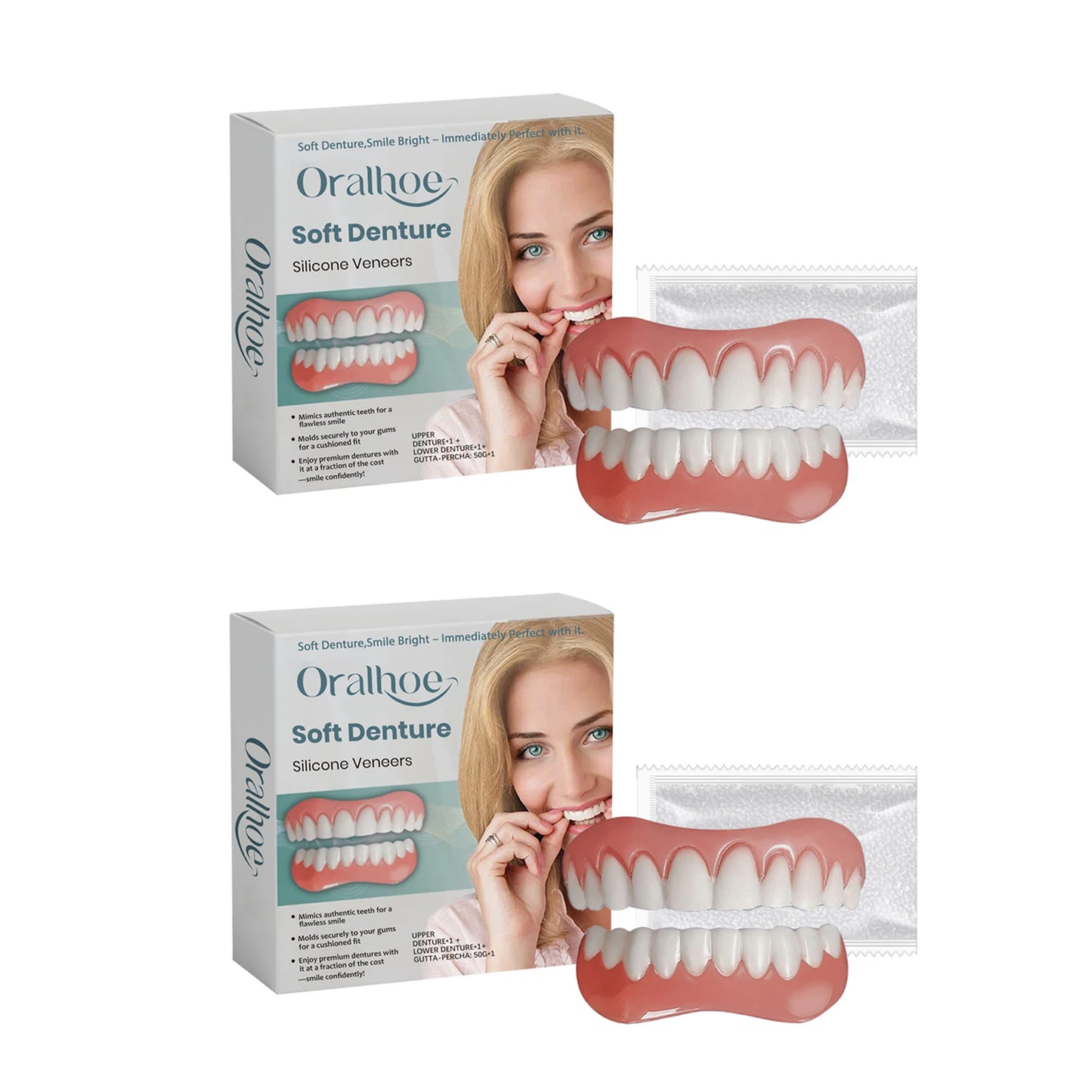 Soft Silicone Temporary Tooth Veneers Smile Correction Kit