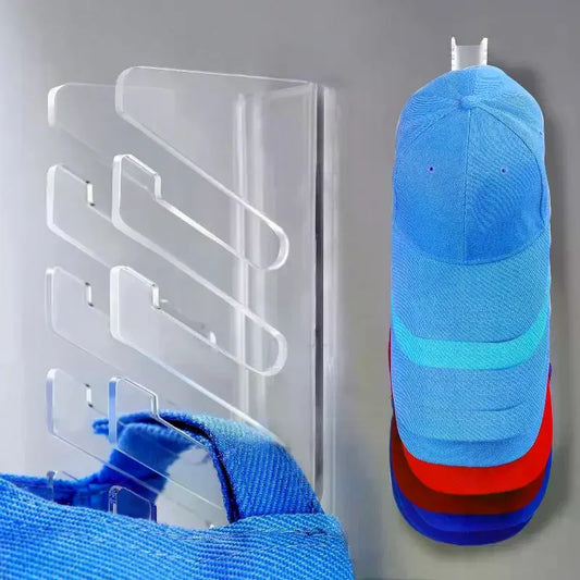 Acrylic Baseball Cap Display & Storage Rack | Clear Hat Holder Hat Display Rack Peaceful Pleasures Health and Wellness