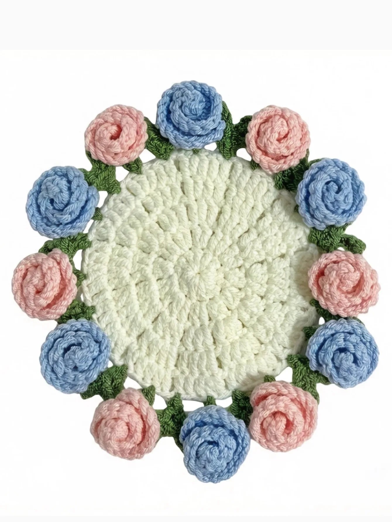 Handmade Crochet Flower Coaster | Vintage Boho Cup Mat Gift