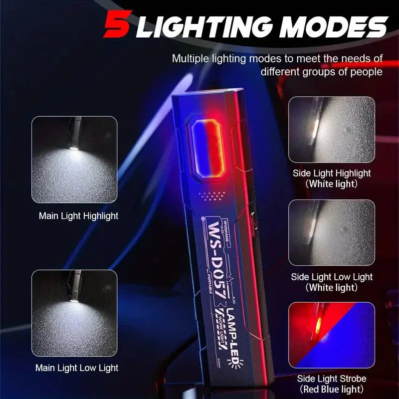 Mikenoon Mini EDC Flashlight COB 600LM | Hat Clip & Magnet