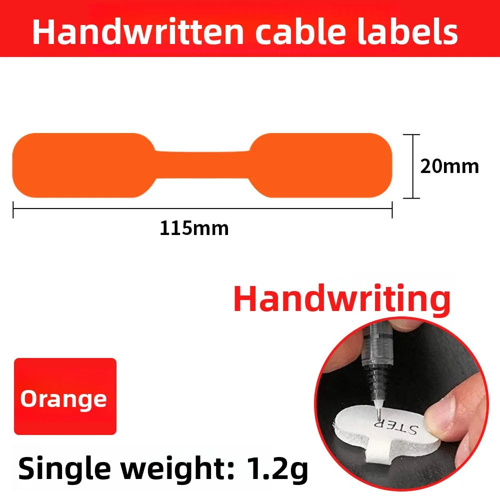 Writeable Self-Adhesive Cable Ties | Colorful Wire Organizer