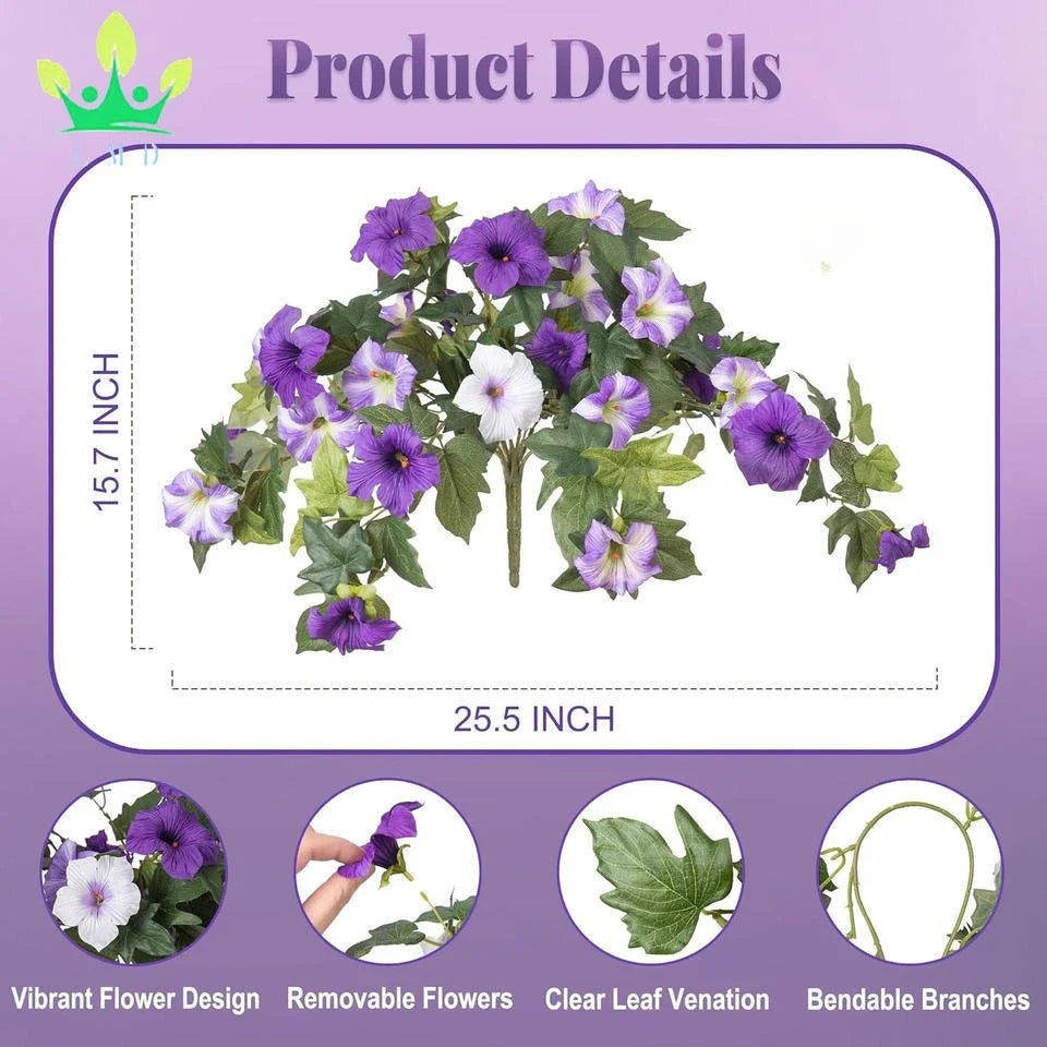Artificial Silk Petunia Wall Hanging Flowers | Home Garden Decor