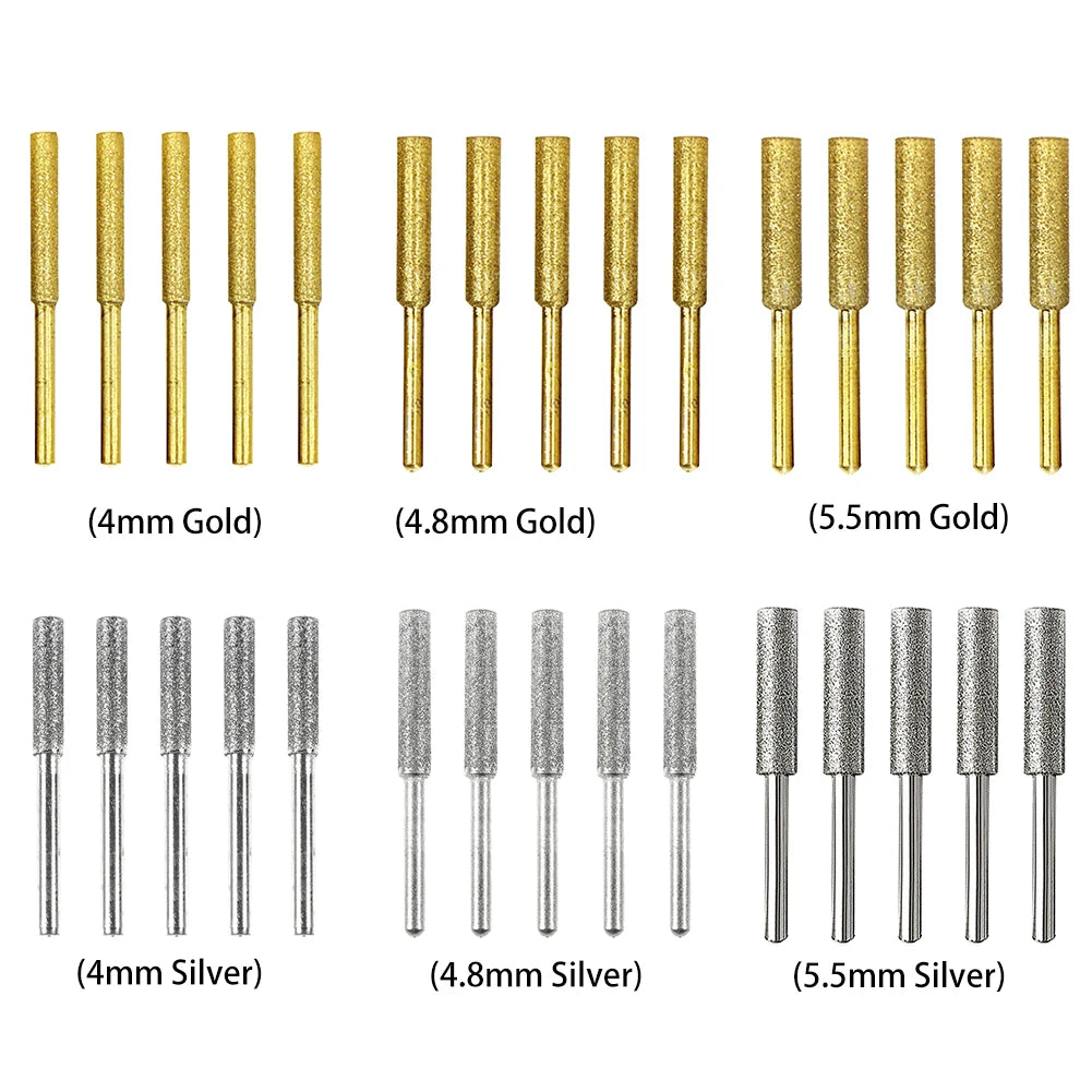 Diamond Chainsaw Sharpener Burr Set 4/4.8/5.5mm Peaceful Pleasures Health and Wellness