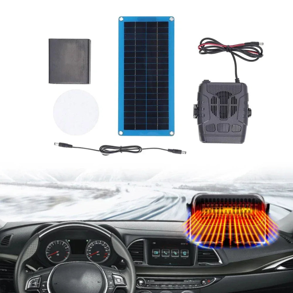 Electric Heater Powered Solar Panel Sunlight 30W Winter Protable Outdoor Camping Car Pets Warmer Drying and Heating Peaceful Pleasures Health and Wellness