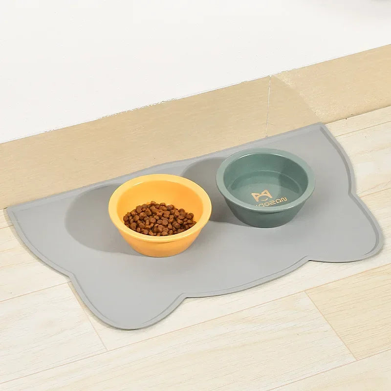 Non-Slip Silicone Pet Food Mat – Waterproof, Easy Clean