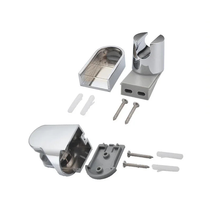 Adjustable Wall-Mount Shower Head Holder – Chrome ABS Bracket