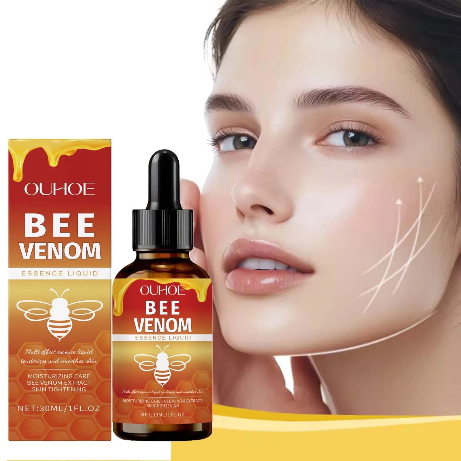 Bee Venom Firming Serum Lifting Tightening Fades Fine Lines Hydrating Brightening Facial Skin Treatment for Firmer Radiant Skin Peaceful Pleasures Health and Wellness