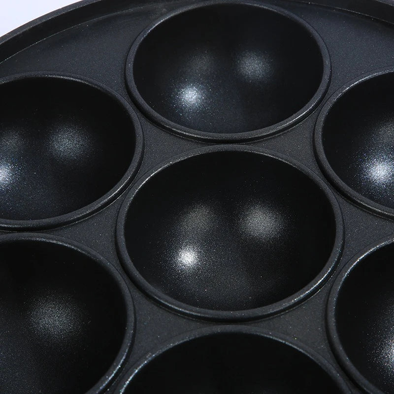 7 Hole Cake Cooking Pan Cast Iron Omelette Pan Non-stick Cooking Pot Breakfast Egg Cooking Pie Cake Mold Cookware Kitchenware Peaceful Pleasures Health and Wellness