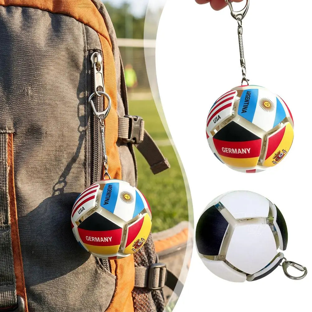 Mini Football Sensory Keychain | Squeeze Soccer Ball Fidget Toy