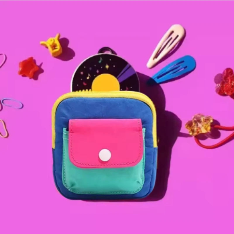 Dopamine Color Mini Zipper Wallet Portable Japanese Personalized Coin Bag Mini Earphone Storage Bag Cute Backpack Accessory Peaceful Pleasures Health and Wellness