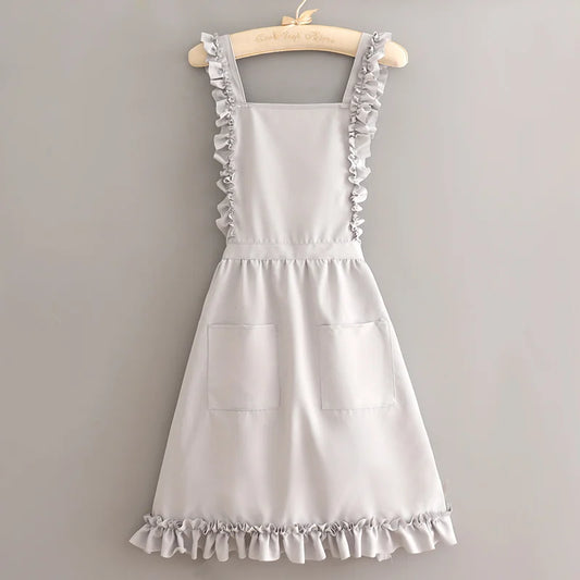Cute Cooking Waterproof Princess Lace Apron Work Clothes Milk Tea Shop Nail Art Shop Flower Shop Durable Peaceful Pleasures Health and Wellness