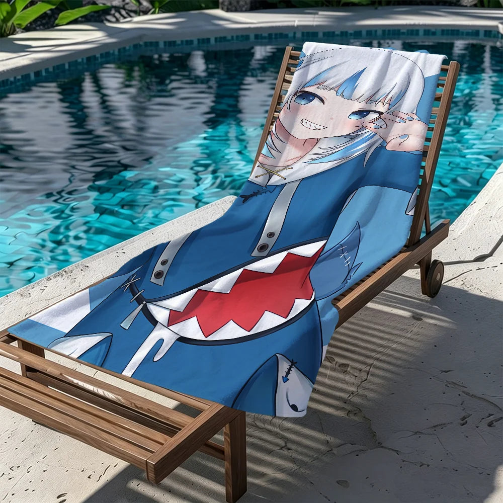 Gawr Gura Hololive Quick-Dry Beach Towel | Soft Microfiber
