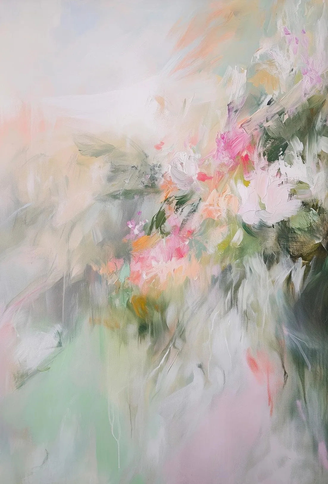 Minimalist Abstract Flower Canvas Wall Art | Unframed Print