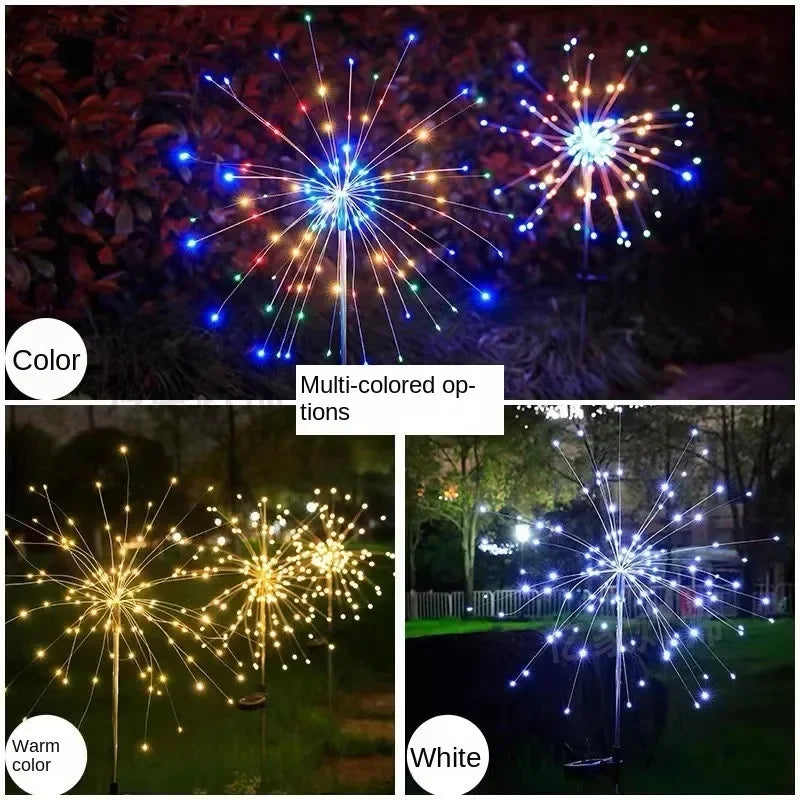 60 LED Solar Firework Fairy Lights – Waterproof Garden Décor