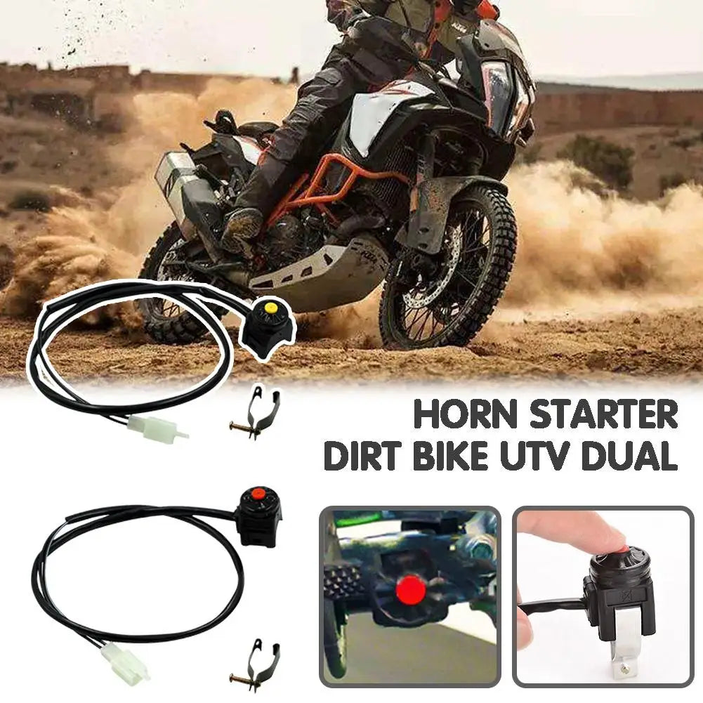 Motorcycle Kill Stop Switch Red Push Button Horn Starter Dirt Bike ATV UTV Dual Sport For 22mm Handlebar Mounted Bars Peaceful Pleasures Health and Wellness
