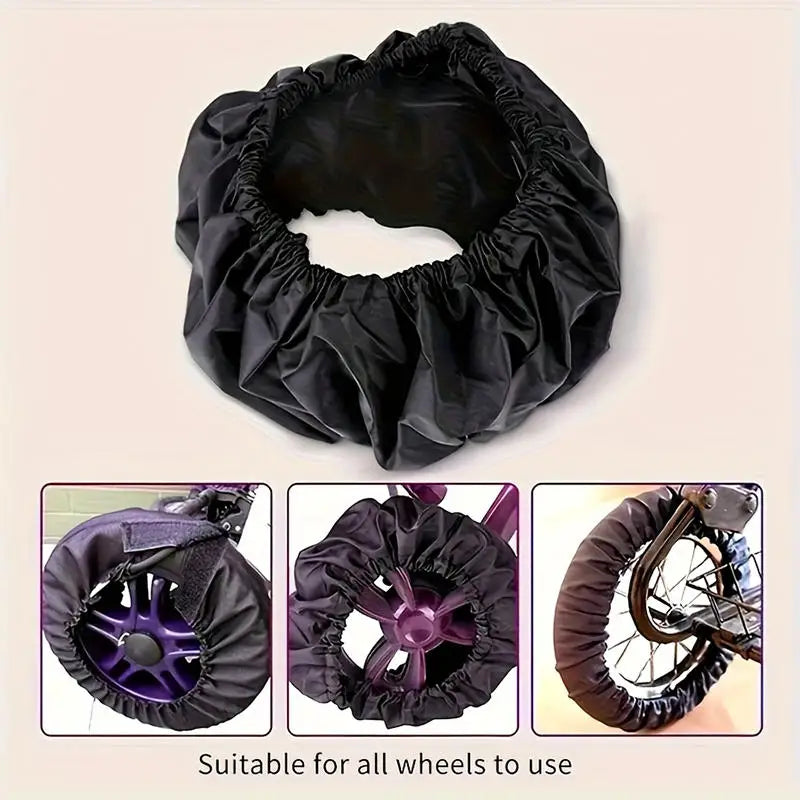 4PCS Stroller Wheel Covers Dustproof Durable Baby Umbrella Wheel Protector Set Easy Disassemble Practical Accessories Peaceful Pleasures Health and Wellness