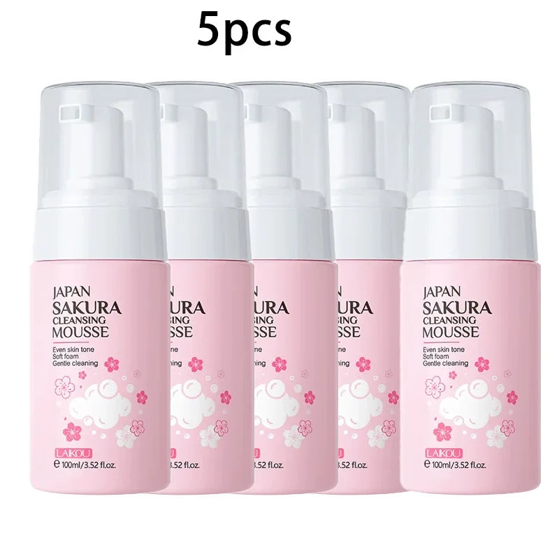 LAIKOU Sakura Facial Mousse Cleanser – Brightening & Hydrating