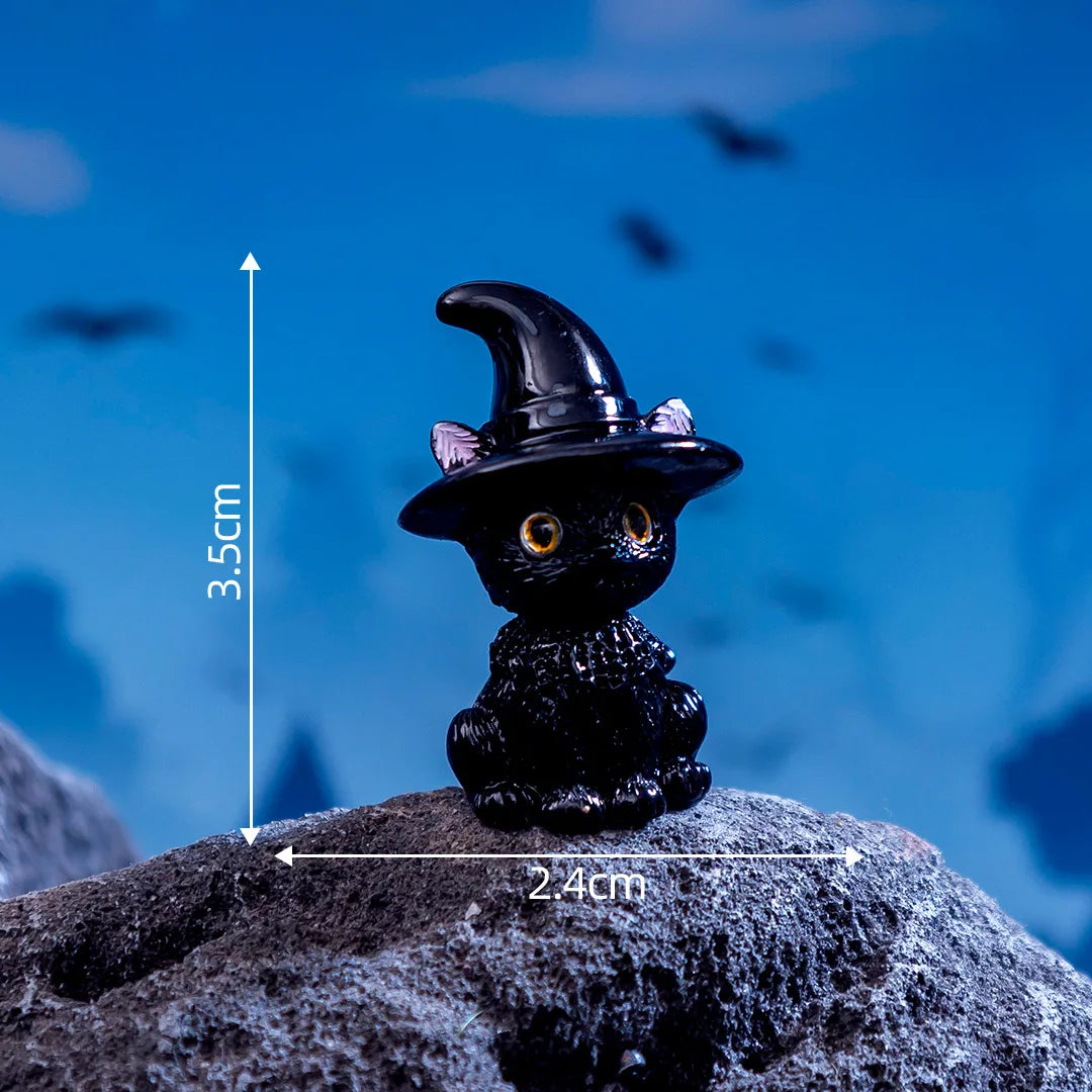 1pcs Halloween Witch Owl Bat Ghost Skeleton Candle Figurine Home Decor Miniature Fairy Garden Decoration Accessories Home Decor Peaceful Pleasures Health and Wellness 8