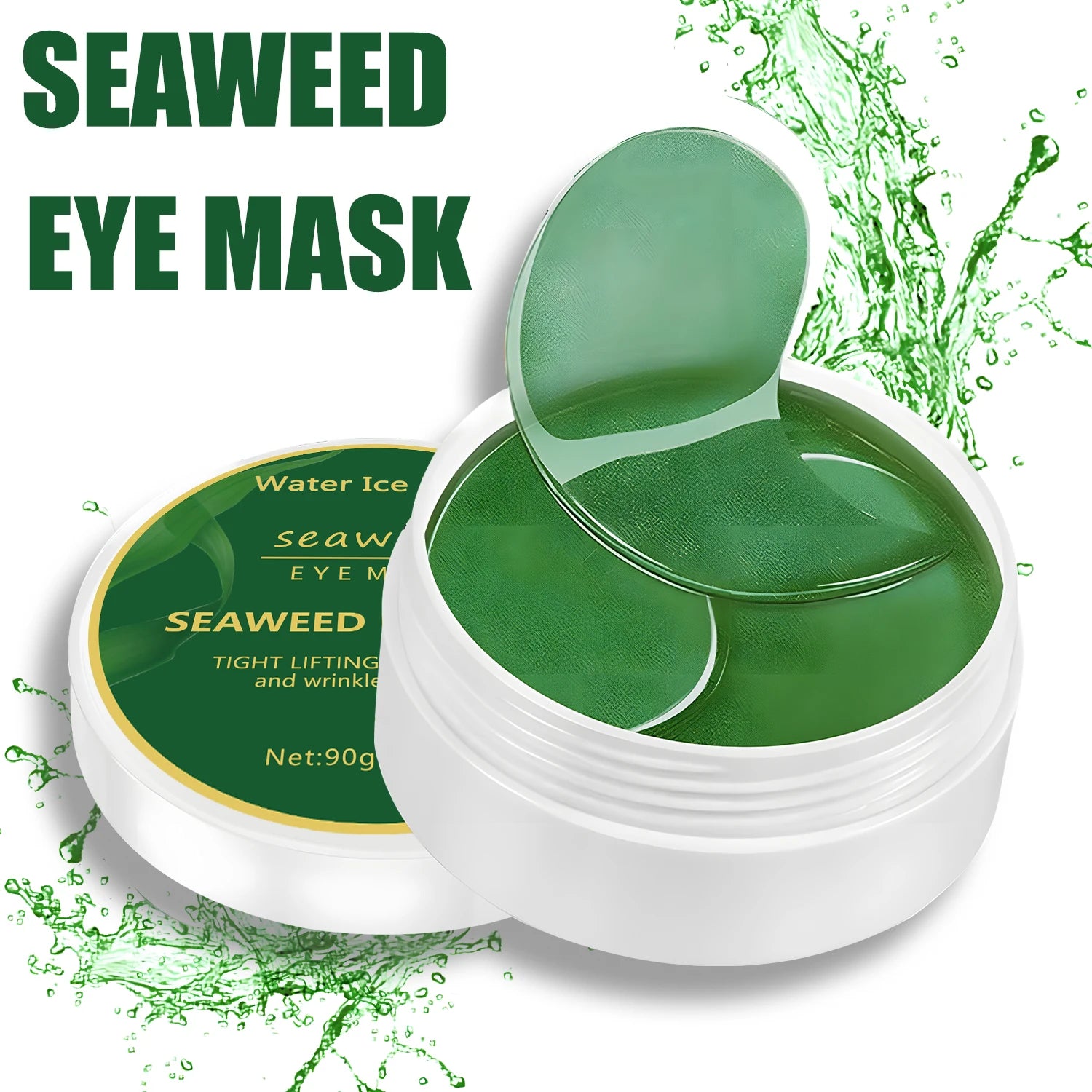 Seaweed Collagen Crystal Eye Mask – 60 Patches | Hydrating Eye Gel Patches Peaceful Pleasures Health and Wellness