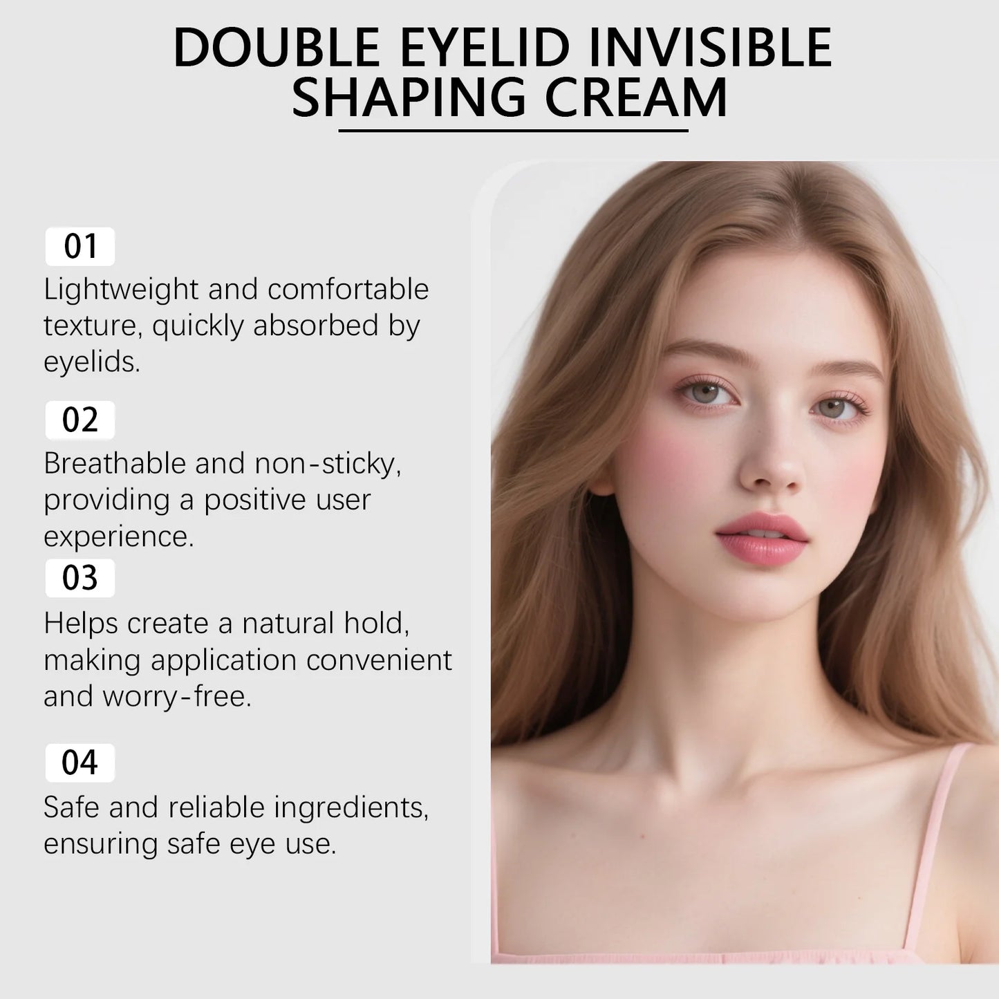 Double Eyelid Shaping Cream Long Lasting Eyelid Lifting Natural Shaping Invisible Flexible Support Waterproof Beauty Makeup Tool Peaceful Pleasures Health and Wellness