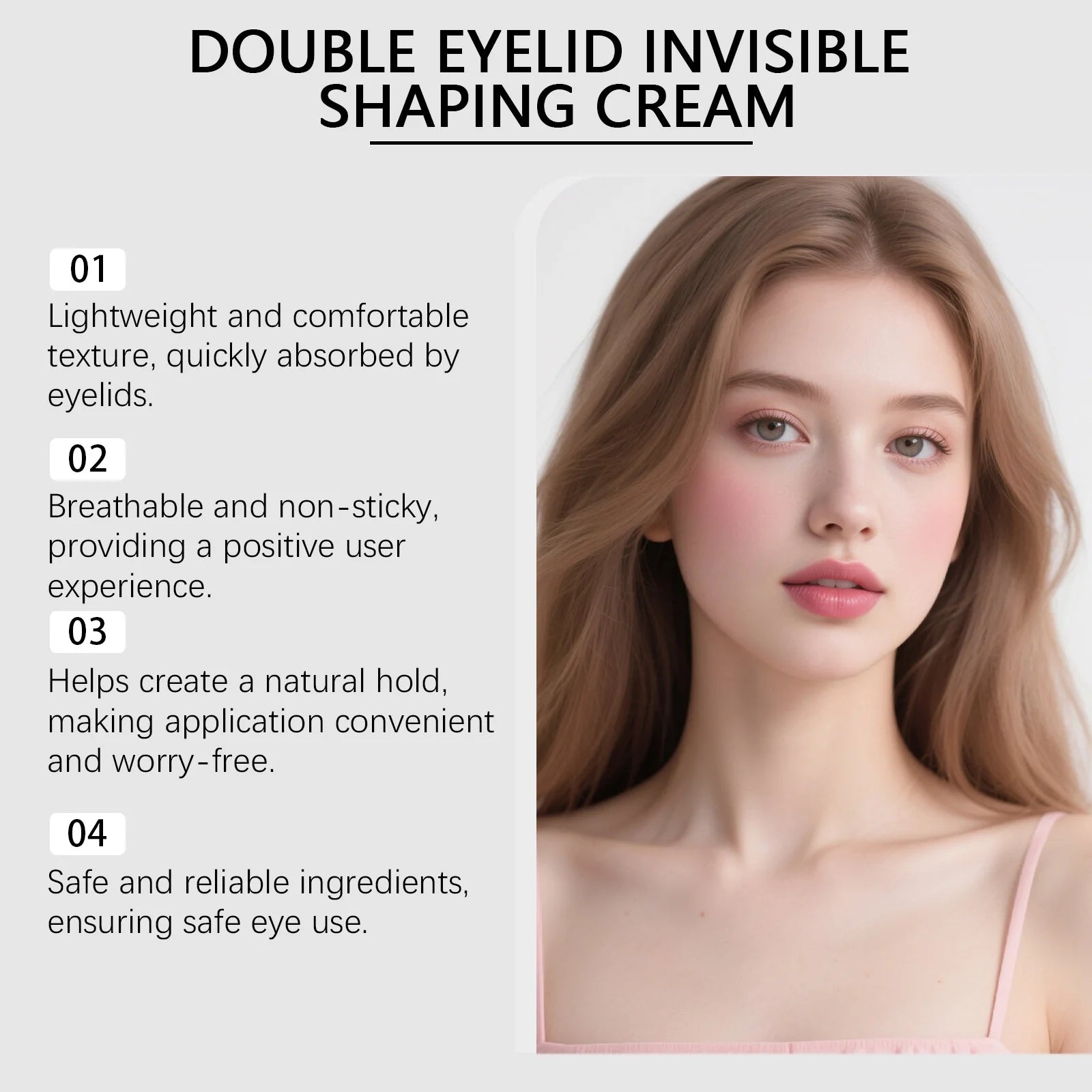 Double Eyelid Shaping Cream Long Lasting Eyelid Lifting Natural Shaping Invisible Flexible Support Waterproof Beauty Makeup Tool Peaceful Pleasures Health and Wellness