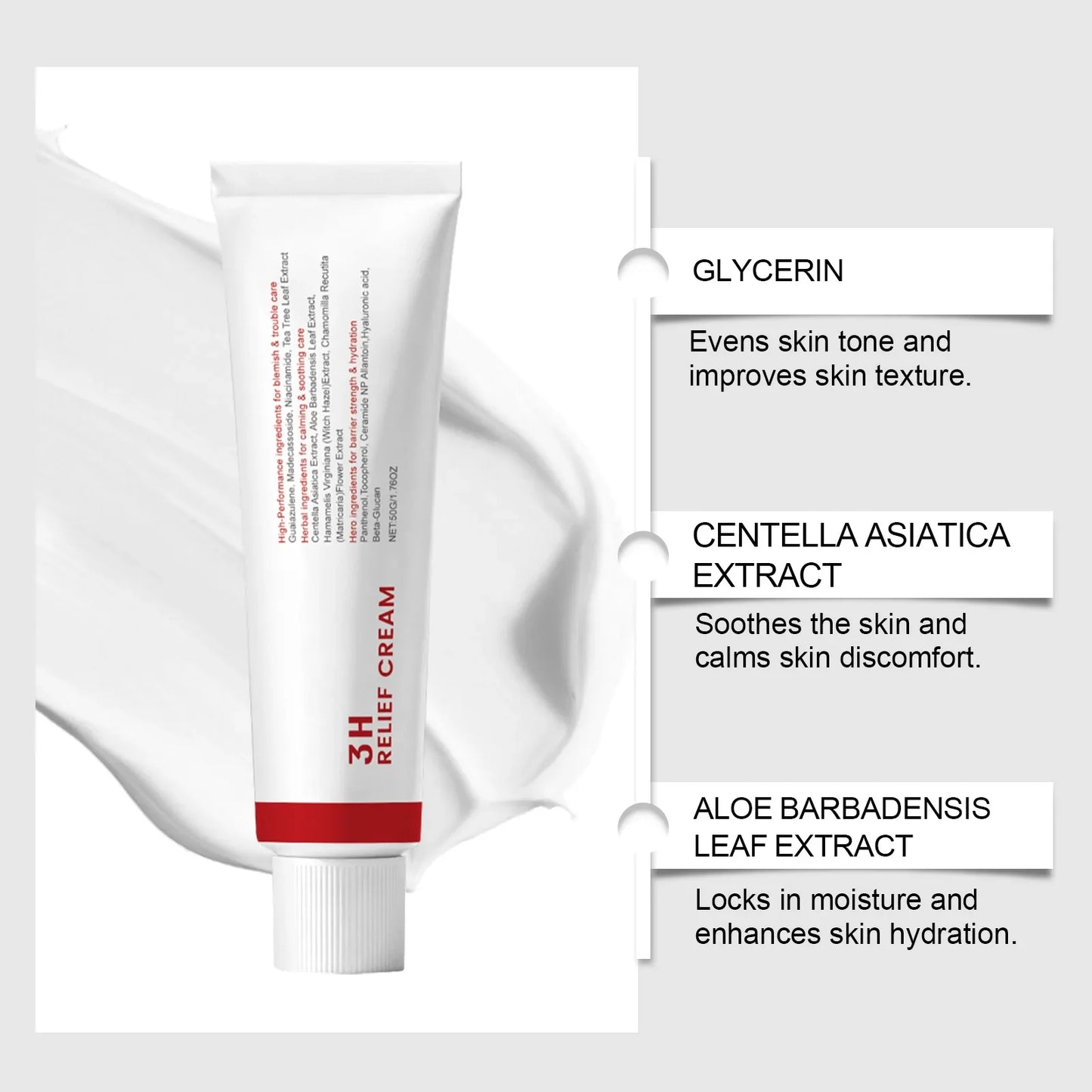 Centella Asiatica Moisturizing Face Cream – Lightweight 50g