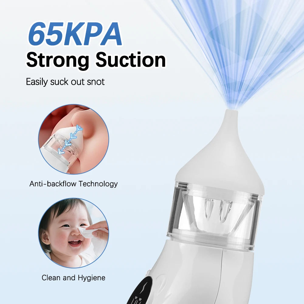 Baby Nasal Aspirator Electric Nose Cleaner Newborn Baby 9-Speed Nose Suction Device Booger Mucus Sucker for Infant Low Noise Peaceful Pleasures Health and Wellness