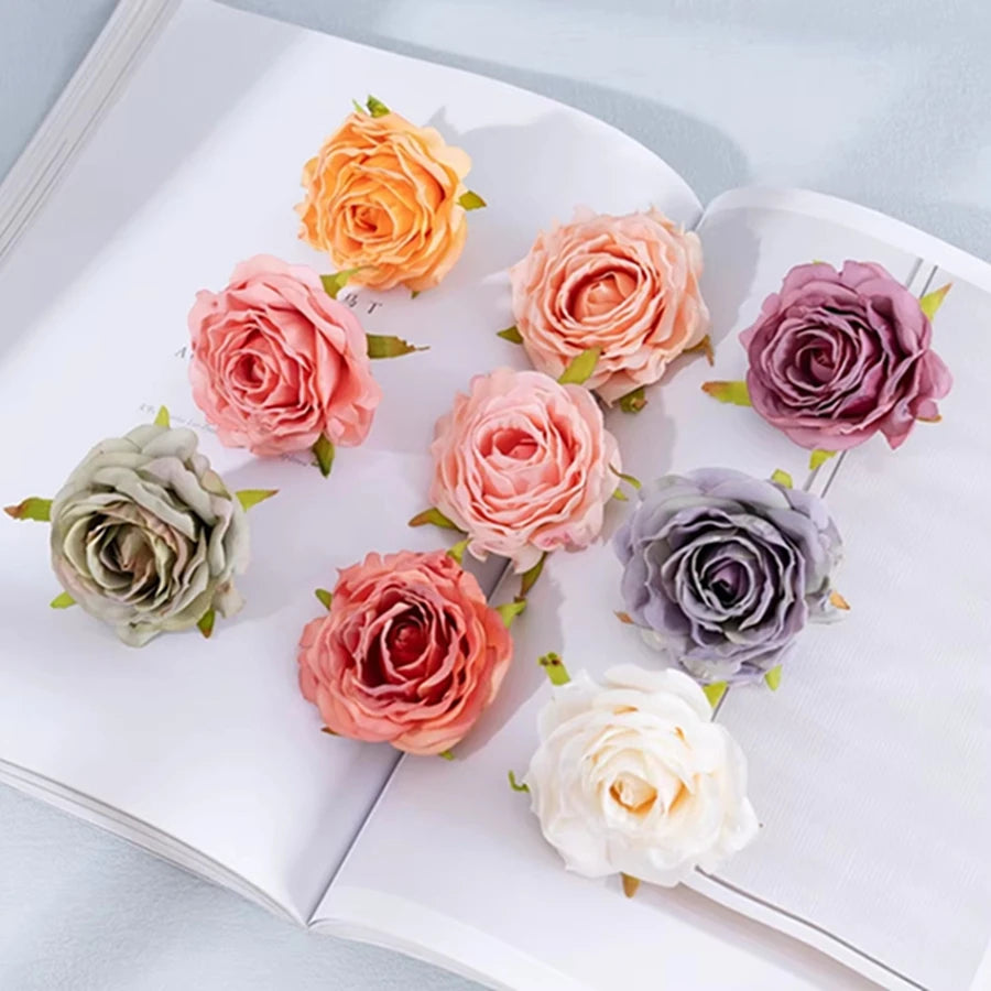 Artificial Silk Rose Heads 25/50pcs – Wedding & Party Decor