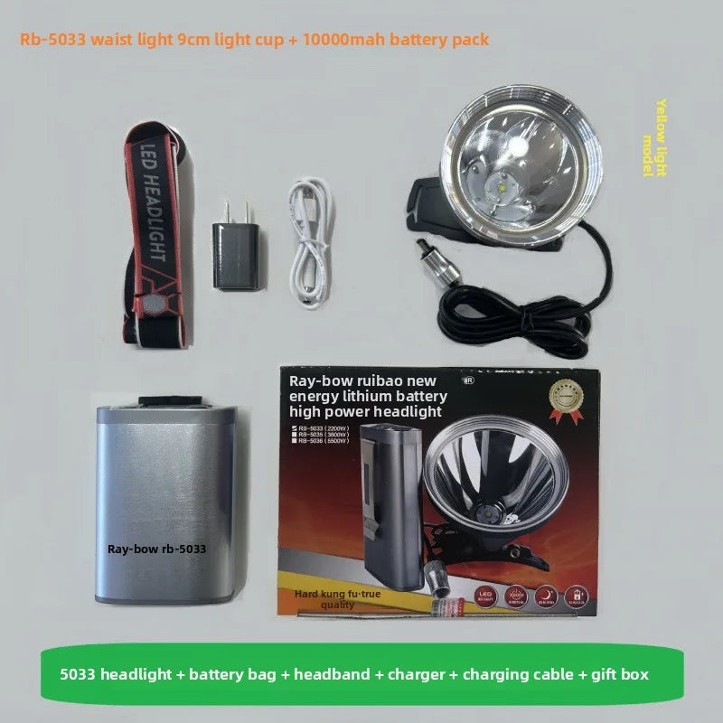 SHINEKNOT 30W Rechargeable LED Headlamp | 500m Beam, 20Hr