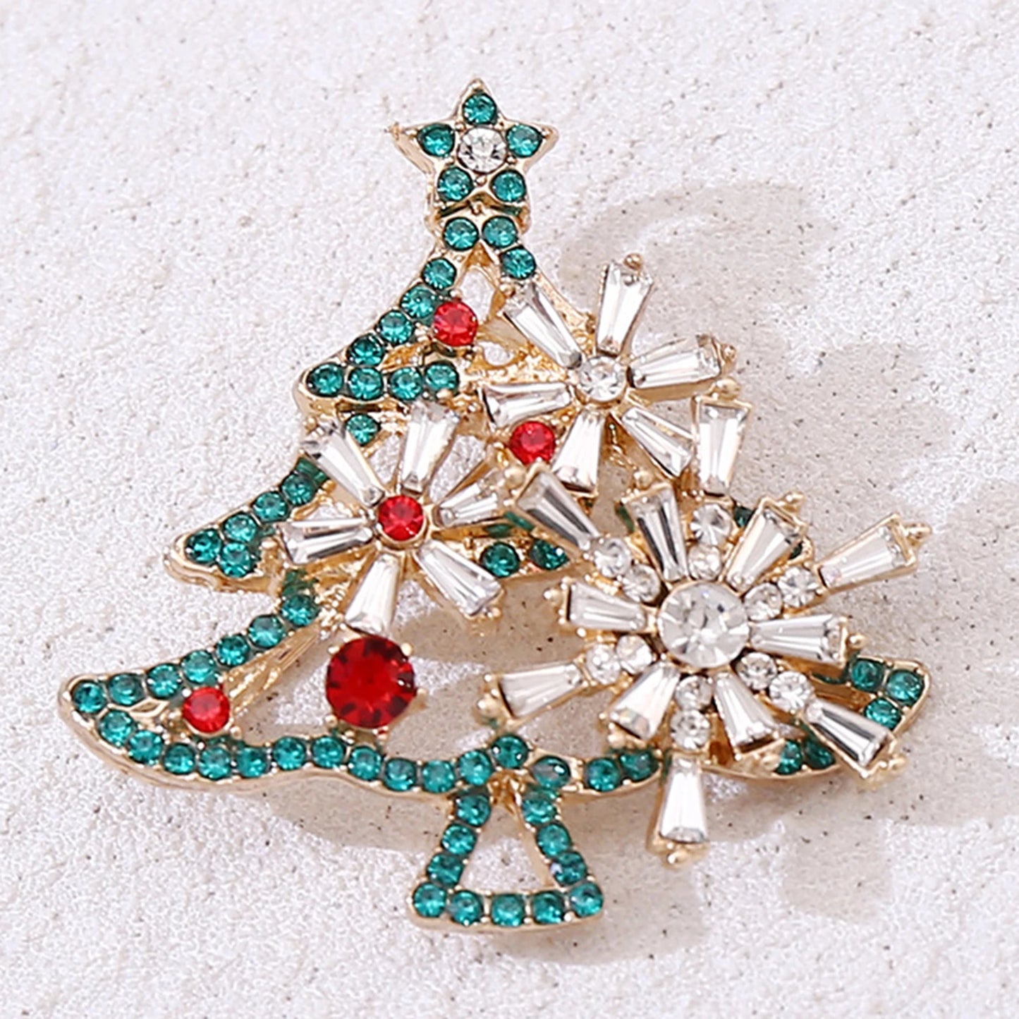 Santa Claus Christmas Tree Brooch Vintage Alloy Pin Badge for Clothes Hats Bags Christmas Party Decorations Peaceful Pleasures Health and Wellness