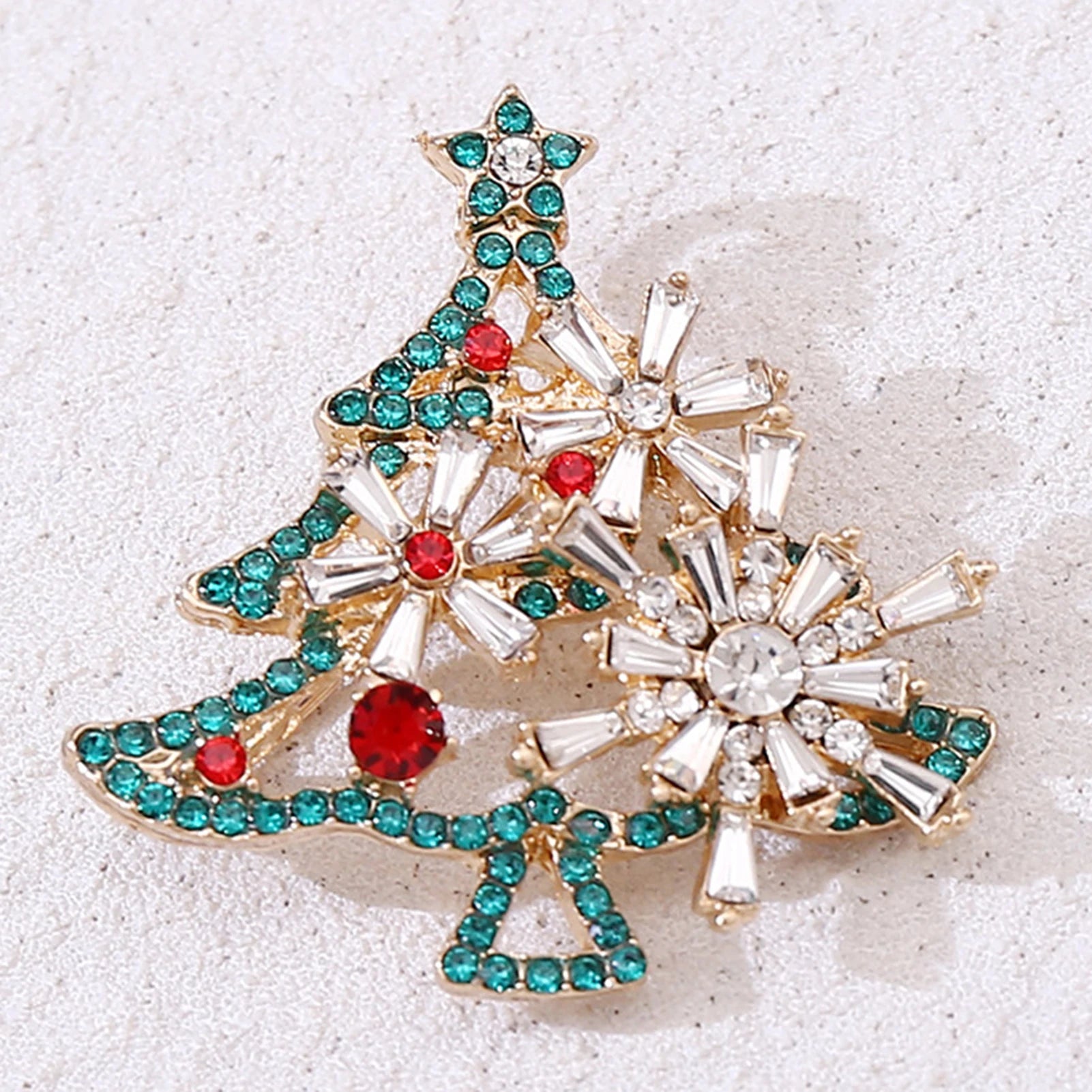 Santa Claus Christmas Tree Brooch Vintage Alloy Pin Badge for Clothes Hats Bags Christmas Party Decorations Peaceful Pleasures Health and Wellness
