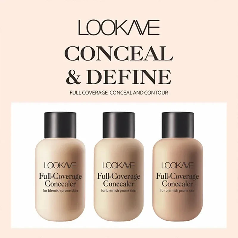 Full Coverage Waterproof Liquid Concealer Foundation Cream