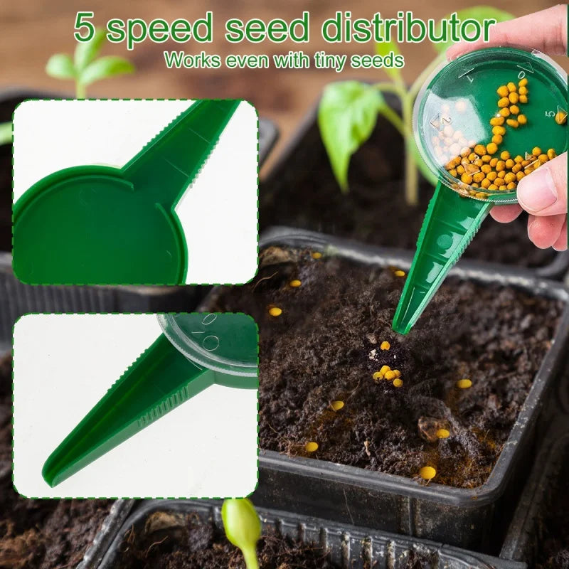 Manual Seed Sower & Planter Set – Adjustable Depth & Spacing