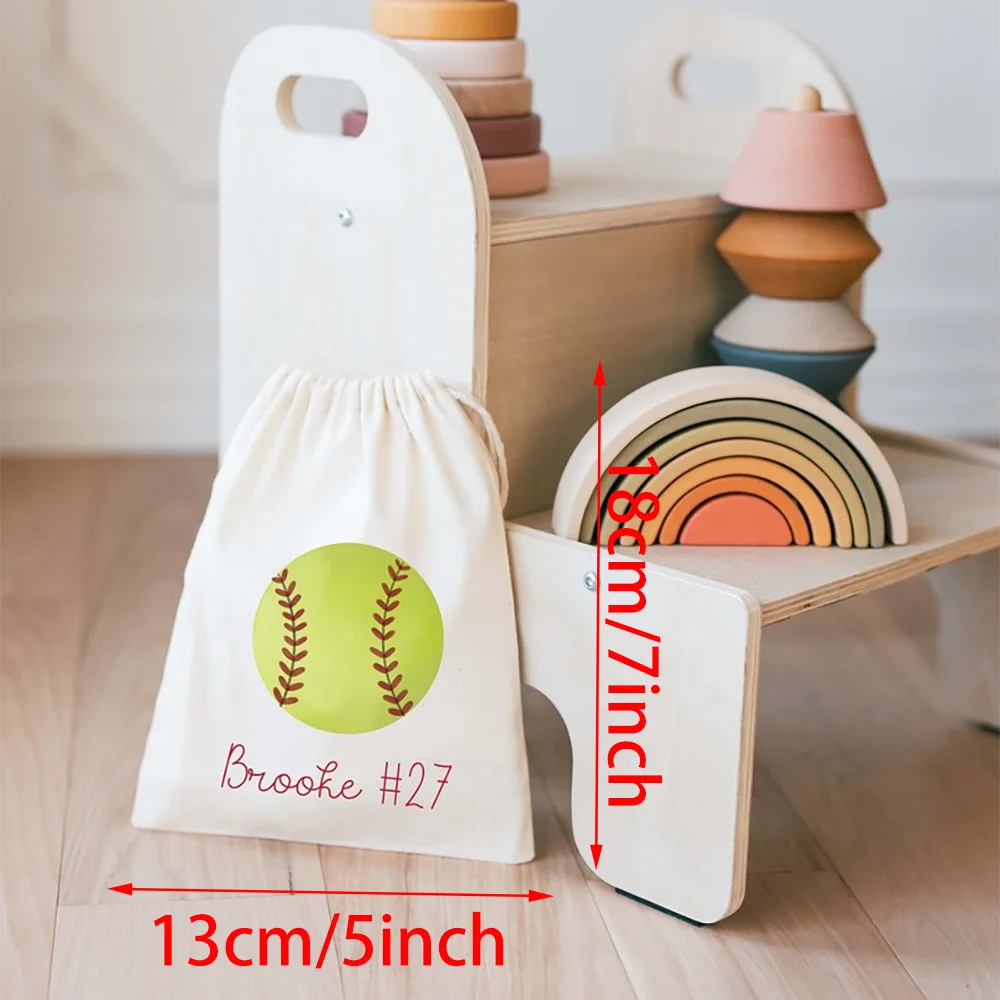 Custom Softball Party Favor Bags | Kids Sports Goodie Bags